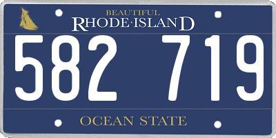 RI license plate 582719