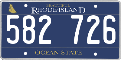 RI license plate 582726