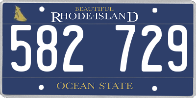 RI license plate 582729