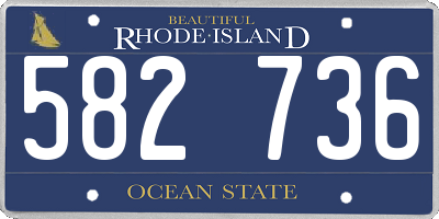 RI license plate 582736