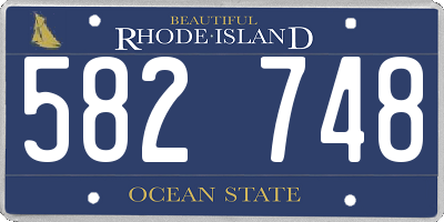 RI license plate 582748