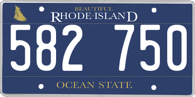 RI license plate 582750