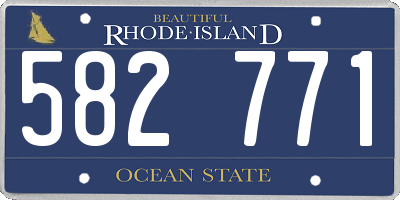 RI license plate 582771