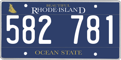 RI license plate 582781