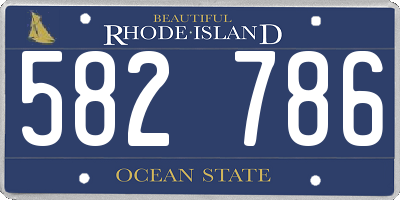 RI license plate 582786