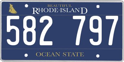 RI license plate 582797