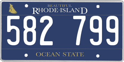 RI license plate 582799