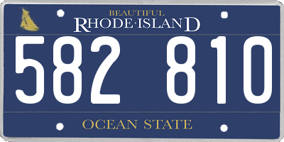 RI license plate 582810