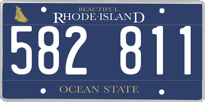 RI license plate 582811