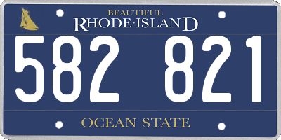 RI license plate 582821