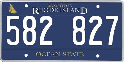 RI license plate 582827