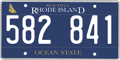 RI license plate 582841