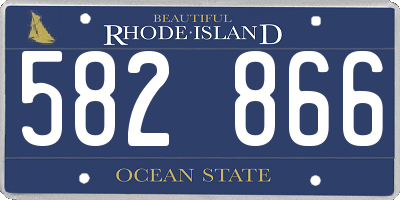 RI license plate 582866