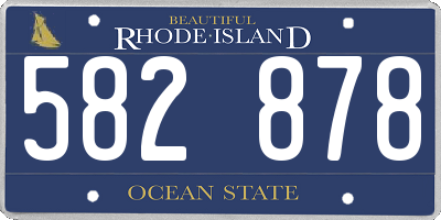RI license plate 582878
