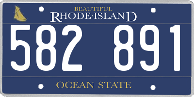 RI license plate 582891