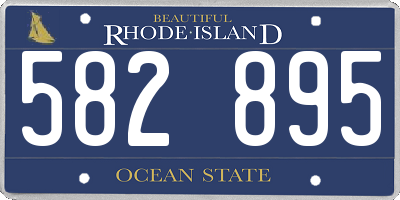 RI license plate 582895