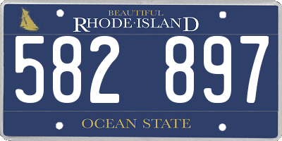 RI license plate 582897