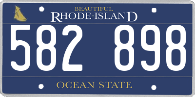 RI license plate 582898
