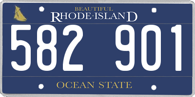 RI license plate 582901
