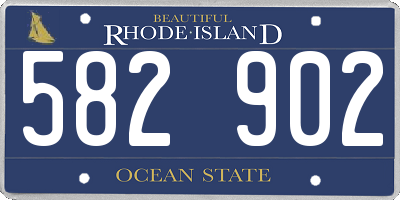 RI license plate 582902