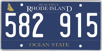 RI license plate 582915