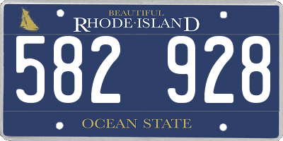 RI license plate 582928