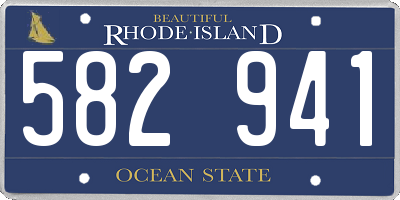 RI license plate 582941