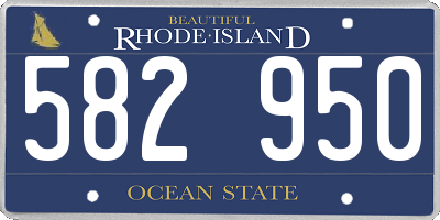 RI license plate 582950