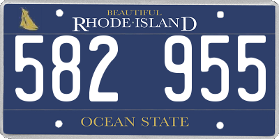 RI license plate 582955
