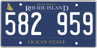 RI license plate 582959