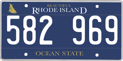 RI license plate 582969
