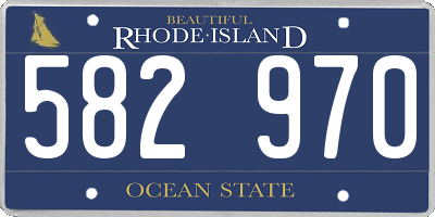 RI license plate 582970