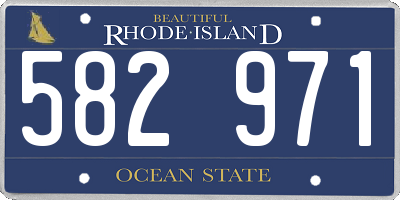RI license plate 582971