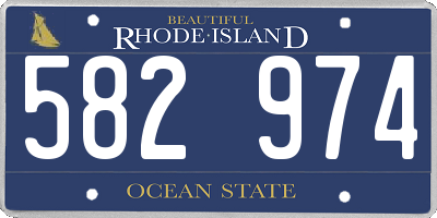 RI license plate 582974
