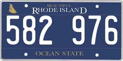 RI license plate 582976