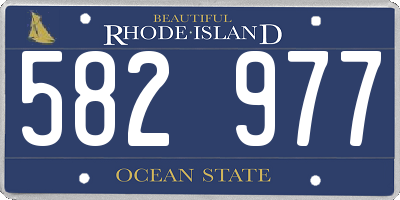 RI license plate 582977