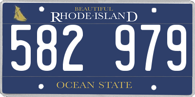 RI license plate 582979