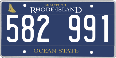 RI license plate 582991
