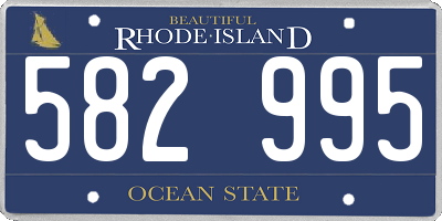 RI license plate 582995