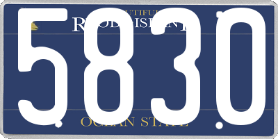 RI license plate 5830