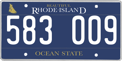 RI license plate 583009