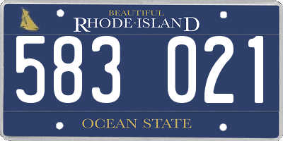 RI license plate 583021