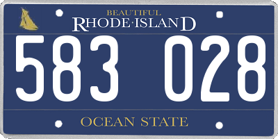 RI license plate 583028