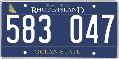 RI license plate 583047