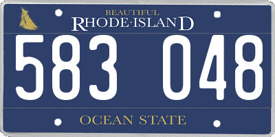 RI license plate 583048