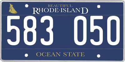 RI license plate 583050