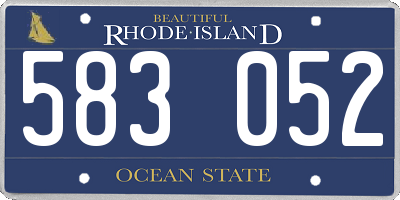 RI license plate 583052