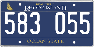 RI license plate 583055