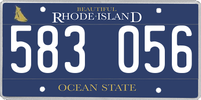 RI license plate 583056