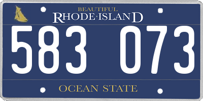 RI license plate 583073